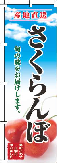 さくらんぼのぼり旗青空明-0100662IN