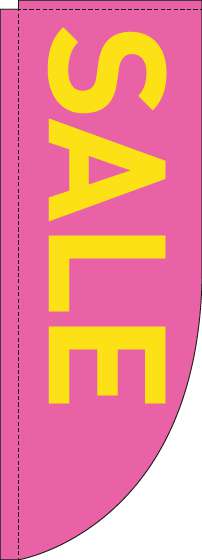 SALEのぼり旗ピンク黄色Rのぼり(棒袋仕様)-0110465RIN