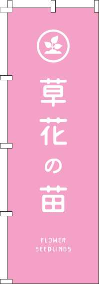 草花の苗のぼり旗ピンク 0240129IN【ホームセンターで活用】