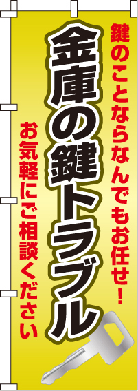 金庫の鍵トラブルのぼり旗 0380013IN