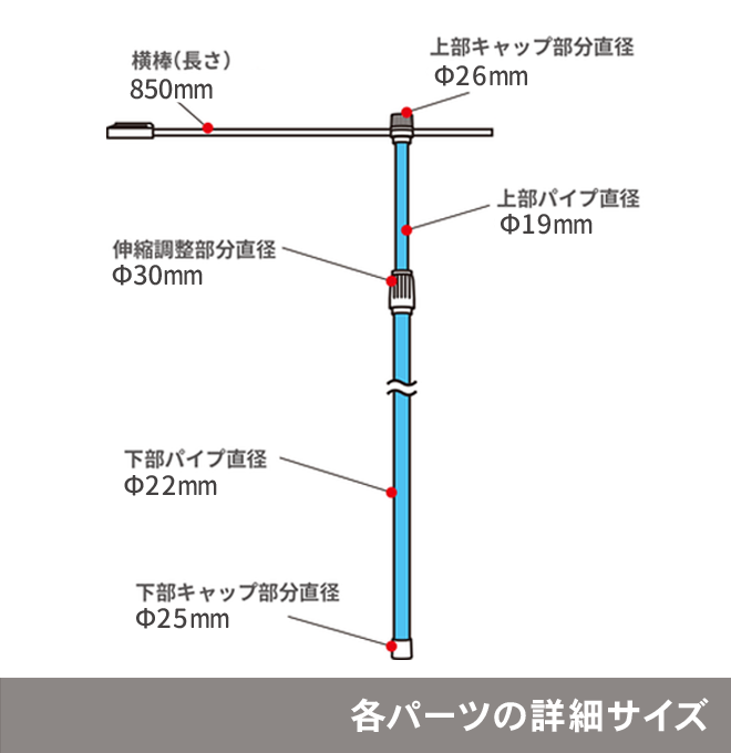 2ｍ40cmスタンダードのぼりポール（2段伸縮）［10本セット］｜のぼりキング｜株式会社イタミアート