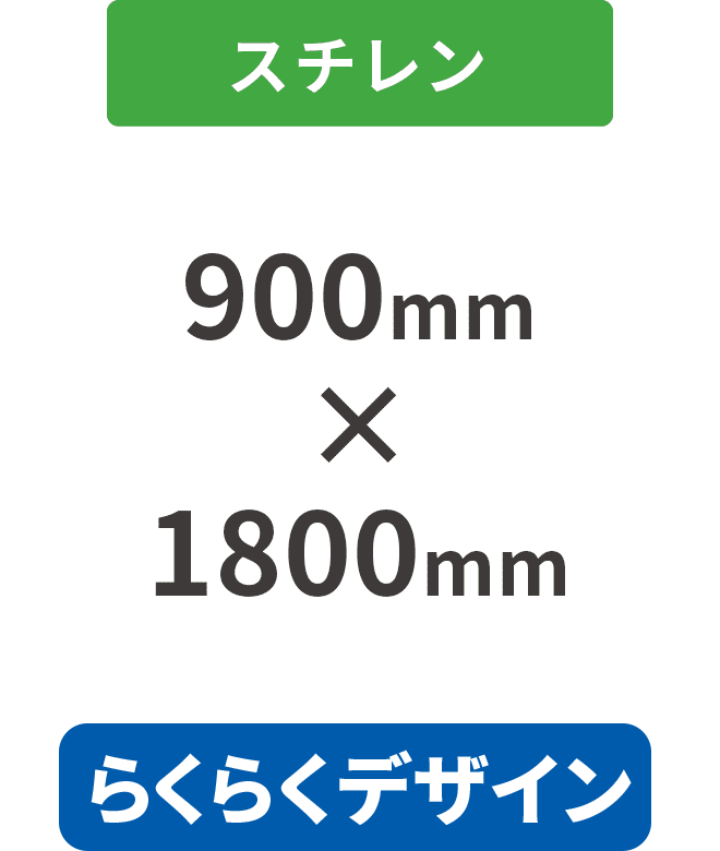 【らくらくデザイン】スチレン7mm厚半光沢紙貼り合わせパネル 900mm×1800mm