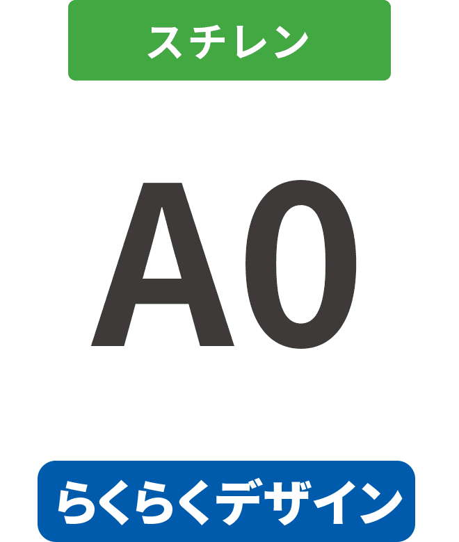 【らくらくデザイン】スチレン7mm厚半光沢紙貼り合わせパネル A0(841mm×1189mm)