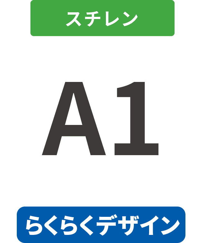 【らくらくデザイン】スチレン7mm厚半光沢紙貼り合わせパネル A1(594mm×841mm)