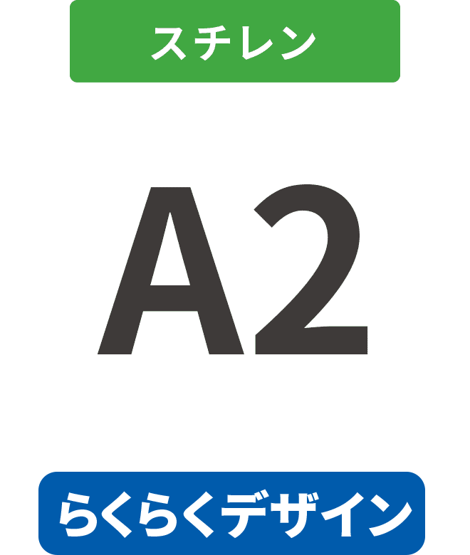 【らくらくデザイン】スチレン7mm厚半光沢紙貼り合わせパネル A2(420mm×594mm)