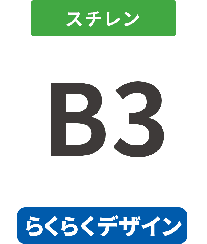 【らくらくデザイン】スチレン7mm厚半光沢紙貼り合わせパネル B3(364mm×515mm)