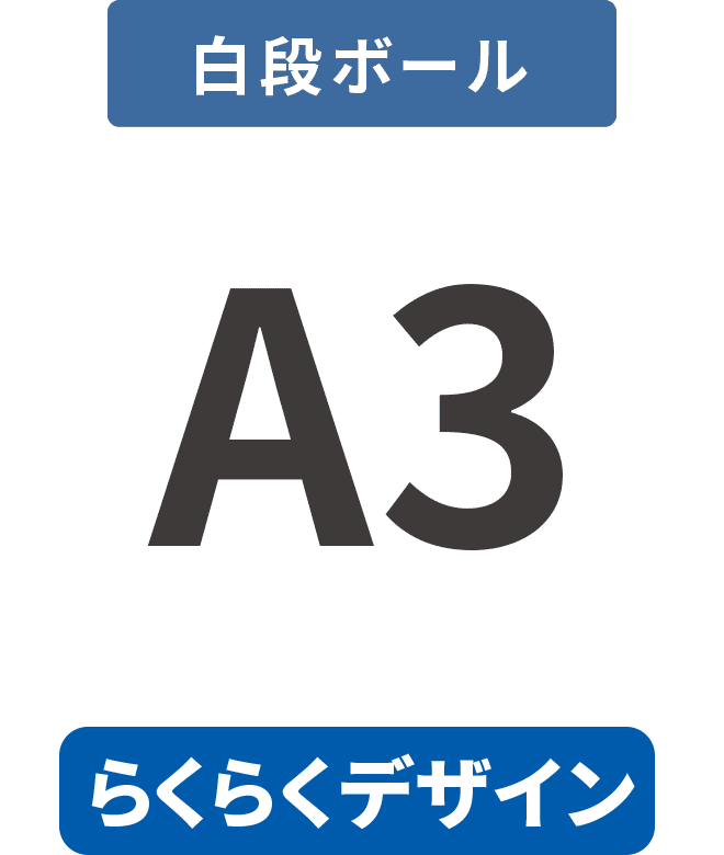 【らくらくデザイン】白段ボール5mm厚パネル A3(297mm×420mm)