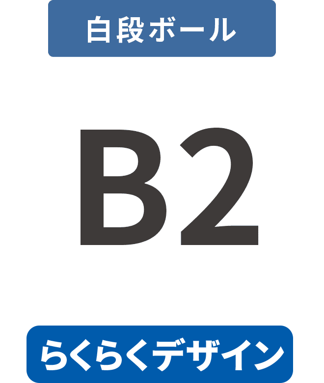 【らくらくデザイン】白段ボール5mm厚パネル B2(515mm×728mm)