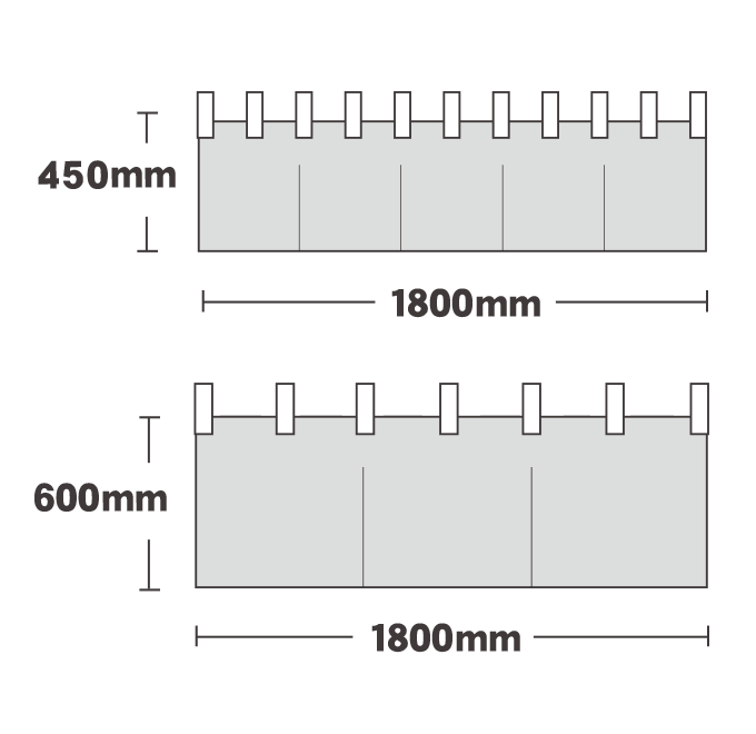 【データ入稿】オリジナル簡易のれん 幅1800mm×600mm他 