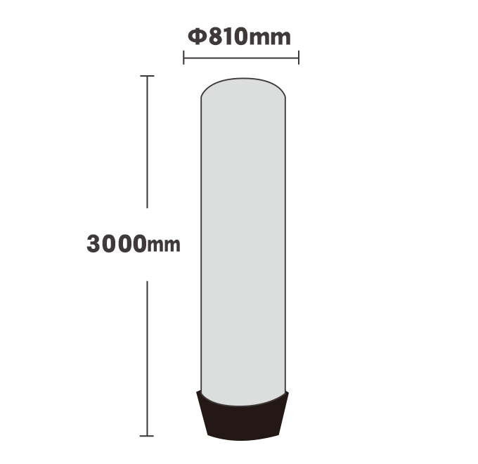 【データ入稿】オリジナル3mエアー看板バルーンのみ 3,000mm×φ800mm